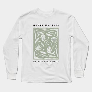Henri Matisse Galerie Sage Green Exhibition Design Long Sleeve T-Shirt